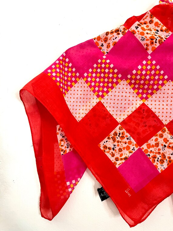 Honey Cotton Scarf 1990s (Patchwork Design) - image 6