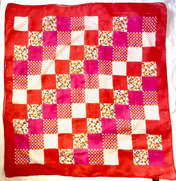 Honey Cotton Scarf 1990s (Patchwork Design) - image 1