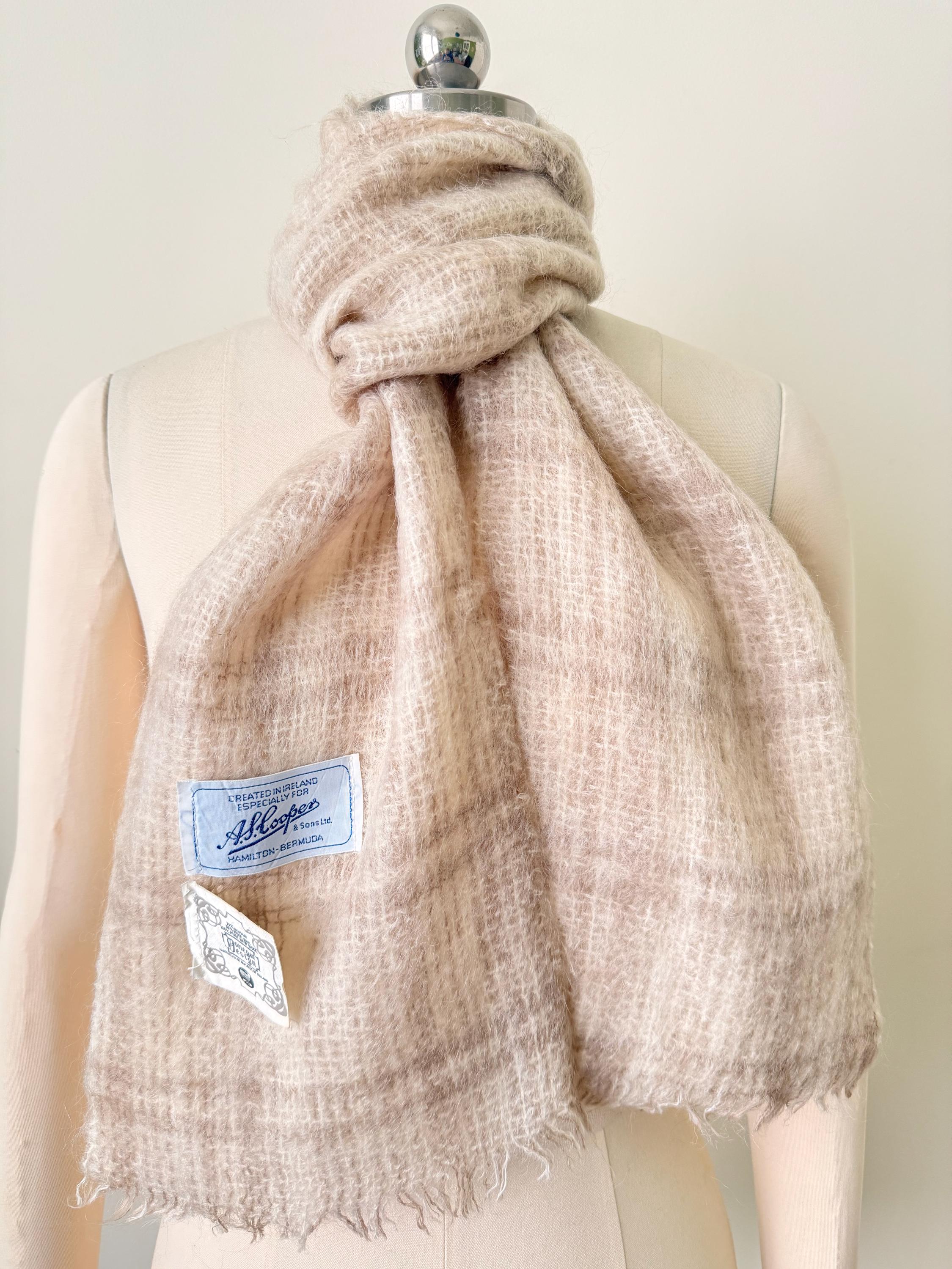 Vintage Donegal Design Mohair - Etsy Vintage HEMMINGS at Donegal Design Mohair Wool Fringe Shawl Wrap. O/S main image 0