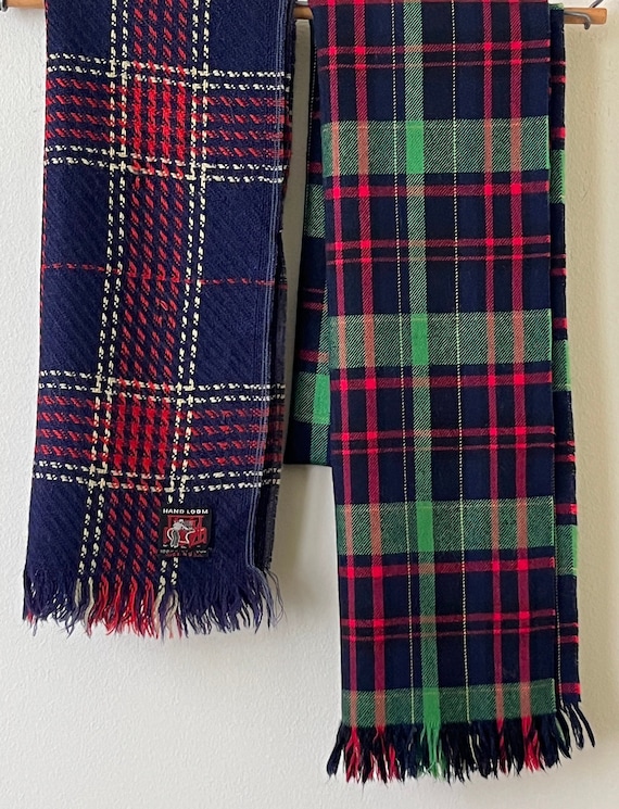 Set of 2 Vintage 50s/60s Wool Scarves