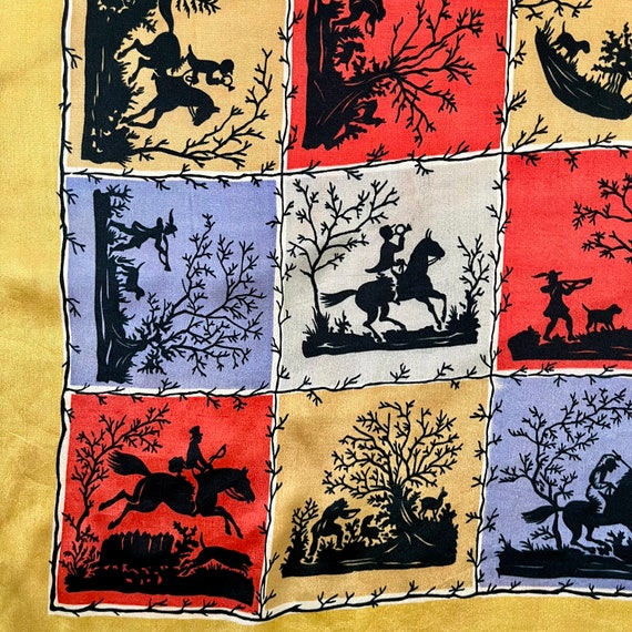 1950s Silk Scarf (hunting scenes) - image 5