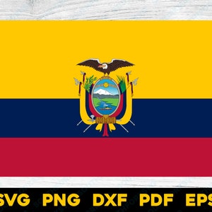 Ecuador Country Flag svg png dxf eps pdf vector graphic design print dye sub digital files South America nation patriotic travel republic