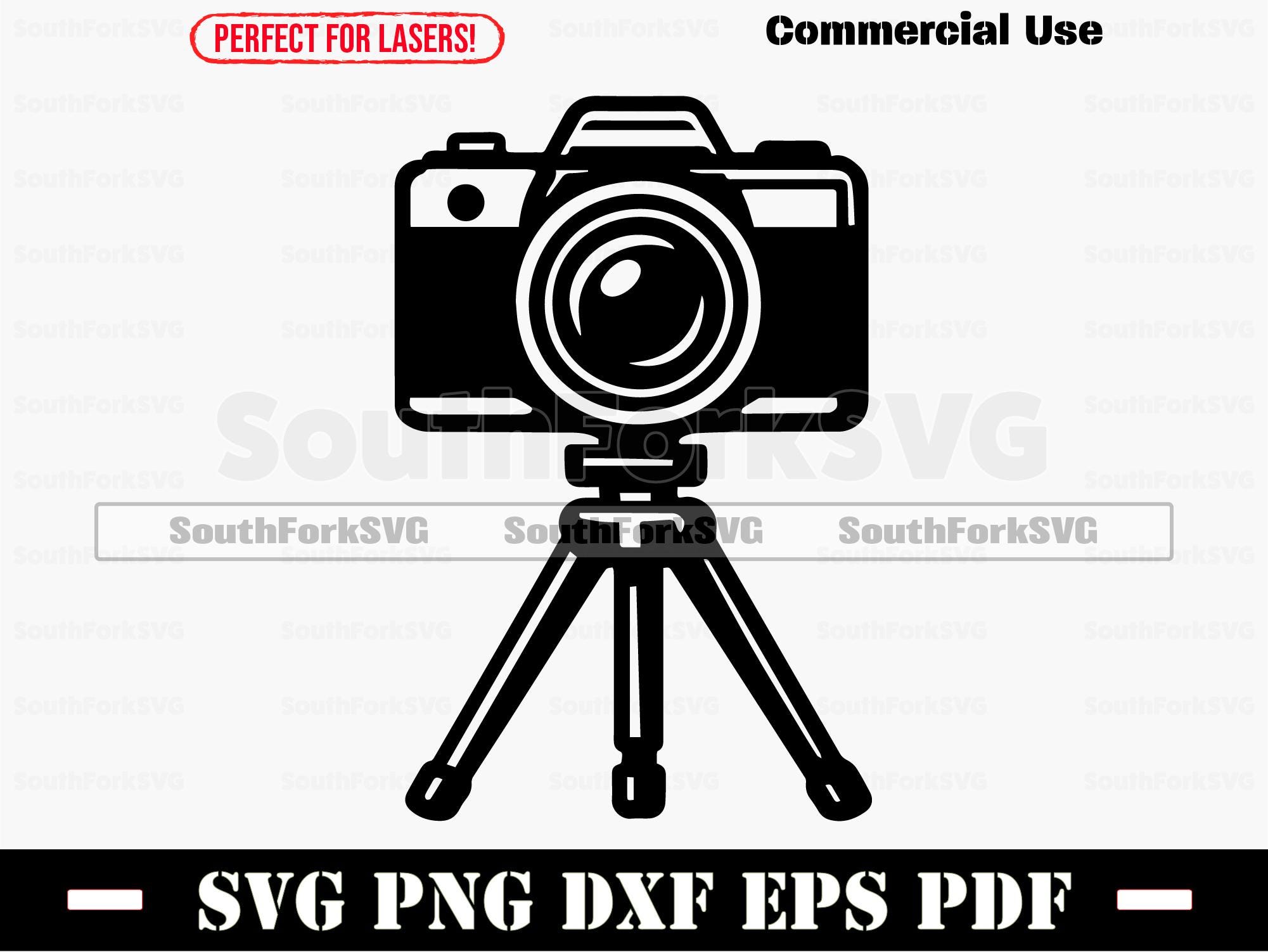 Camera and Tripod Svg Png Dxf Eps Pdf Camera Film Vector Graphic