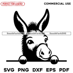 Guckender Esel svg png dxf eps pdf | transparente Vektorgrafik Design Cut Print Dye sub Laser graviert Dateien Kommerzielle Nutzung