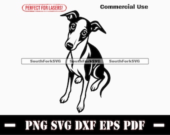 Greyhound Dog Begging svg png dxf eps pdf | grafika wektorowa szablon wycinany plik laserowy clip art wydruk natychmiastowe pobieranie cyfrowe wykorzystanie komercyjne