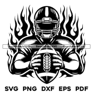 Fußball Spieler in Flammen Design | svg png dxf eps pdf | transparent Grafikdesign Cut Print Dye sub Laser gravieren Cnc Files Kommerzielle Nutzung