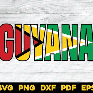 Vlag van Guyana ontwerp | svg png dxf eps pdf | vector grafisch ontwerp gesneden print dye sub laser cnc digitale bestanden downloaden