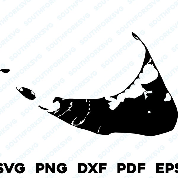 Nantucket Islands Massachusetts Silhouette Shape svg png dxf pdf eps vector graphic design cut engraving laser file image shapes map