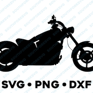 Motorrad Silhouette SVG PNG DXF geschnitten Datei Design Vektor Biker Cruiser King Touring Softail Dual Sport Chopper Motorrad kommerzielle Nutzung