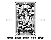 The Artist Tarot Card Design | svg png dxf pdf eps | vector graphic design cut print dye sub laser engrave digital files commercial use
