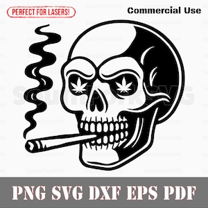 Totenkopf rauchende Ecke svg png dxf pdf eps | Vektorgrafik Design Cut Print Dye sub Laser graviert digitale Dateien kommerzielle Nutzung