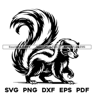 Skunk Graphic Design Files | svg png dxf eps pdf | vector graphics design cut print dye sub laser engrave digital files commercial use