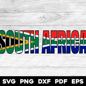 Sud Africa bandiera africana nome Design / svg png dxf eps pdf / progettazione grafica vettoriale taglio stampa colorante sub laser cnc file digitali