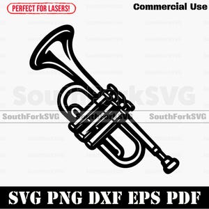 Trompete svg png dxf eps | Schnitt Druck Laser Digitale Datei | Sofort Download Kommerzielle Nutzung