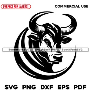 Stier Taurus Design svg png dxf eps pdf | Vektor-Design schneiden Druck Farbstoff sub-Laser gravieren digitale Dateien | Sofort Download Kommerzielle Nutzung