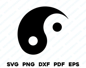 Yin Yang Aberto Transparente svg png dxf eps pdf Símbolos Chineses espiritualidade Religião vetor transparente silhueta sorte equilíbrio dualidade