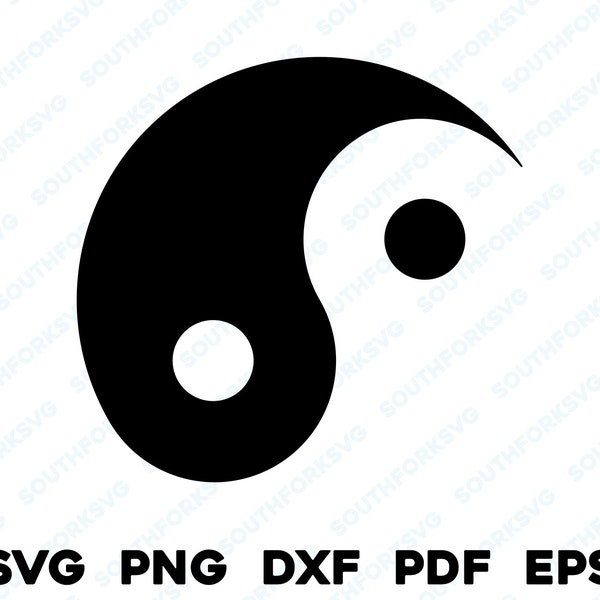 Yin Yang Open Transparent svg png dxf eps pdf Chinese Symbols spirituality Religion vector transparent silhouette luck balance duality