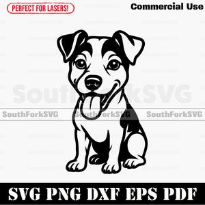 Jack Russell Terrier big head svg png dxf eps pdf | vector graphic cut file laser clip art instant digital download commercial use