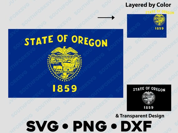 Oregon State Flag Svg Png Dxf Vector Graphic Design Digital - Etsy