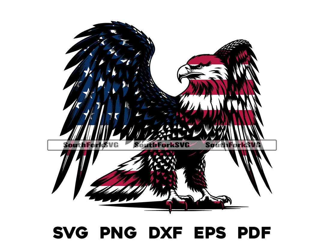 Bald Eagle American Flag USA Design | Svg Png Dxf Eps Pdf | Vector ...