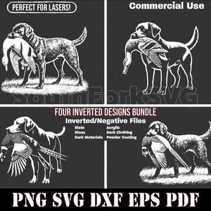 Inverted Labrador Retriever Bird Dog Bundle Svg Png Dxf Eps Pdf Vector ...