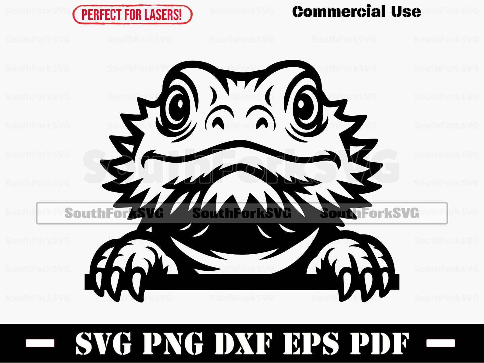 Peeking Bearded Dragon Svg Png Dxf Eps Pdf | Vector Graphic Design Cut ...