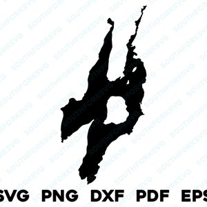 Balsam Lake Canada Map Form Silhouette svg png dxf pdf eps Vektorgrafik Schneiden Gravur Laserdatei Bild Bootfahren Seehaus