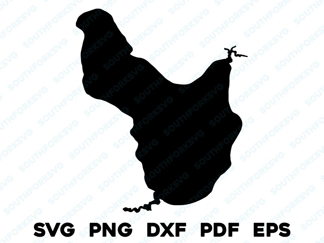 Hubbard Lake Michigan Map Shape Silhouette Svg Png Dxf Pdf Eps Vector