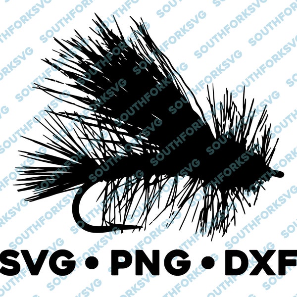 Fly Fishing Stimulator Pattern Lure SVG PNG DXF Dry Nymph Streamer Midge Trout Salmon Bass vector transparent  cameo silhouette