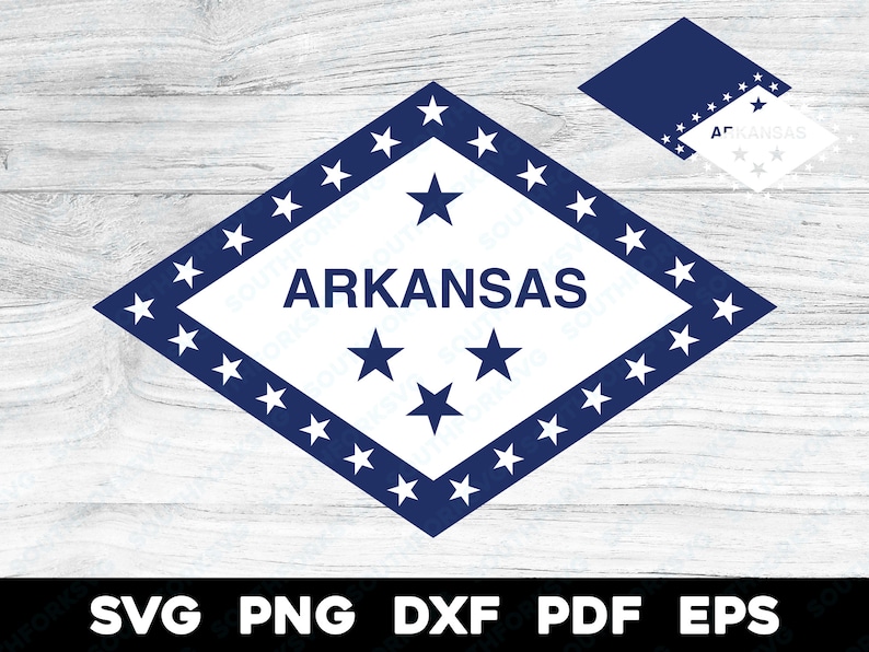 Arkansas State Flag Diamond Layered | Svg Png Dxf Eps Pdf | Vector ...