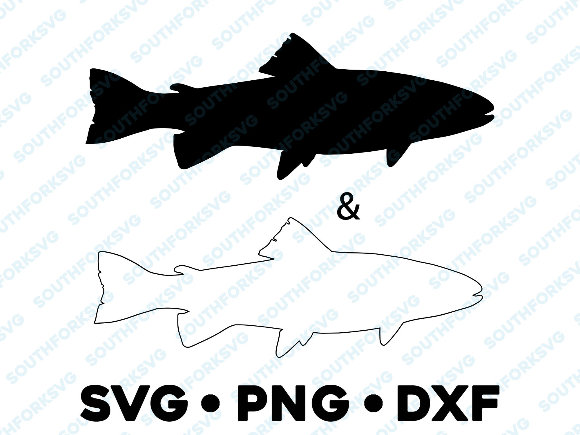 【35％OFF】 Trout Silhouette Brown Brook Rainbow DXF PNG SVG Outline トップス