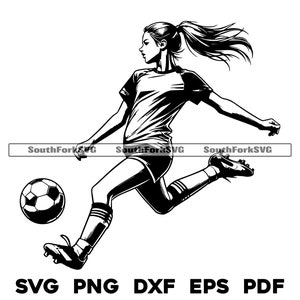 Arquivos de design de jogador de futebol | svg png dxf eps pdf | design gráfico transparente corte impressão sublimação de tinta arquivos a laser uso comercial