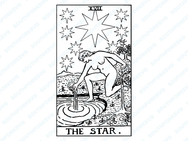 Star Rider Waite Full Set 78 Rider Waite Smith Tarot Card Deck Bundle SVG PNG PDF ...