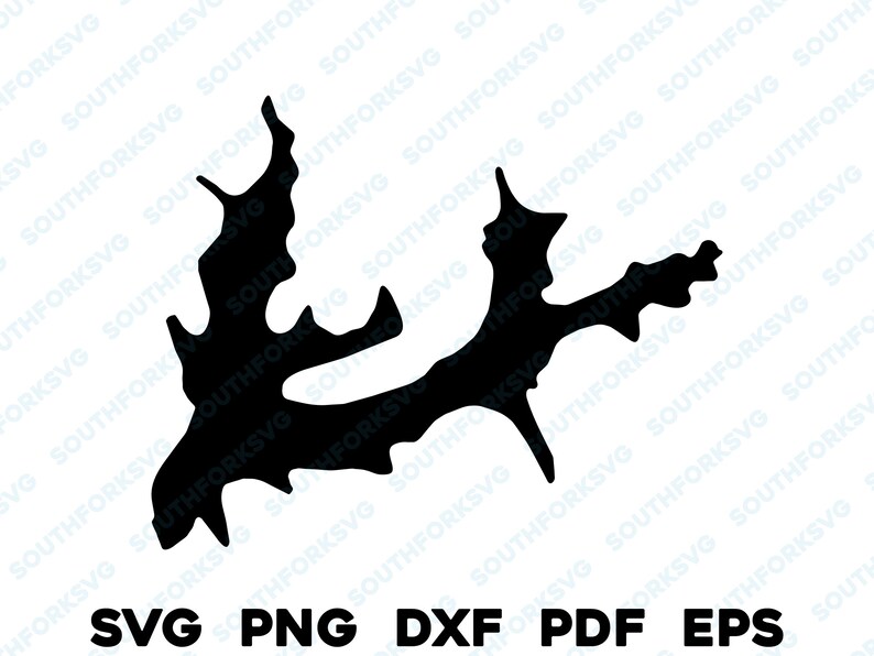 Lake Keokee Virginia Map Shape Silhouette Outline Svg Png Dxf Etsy