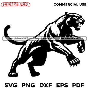 Panther Mittelschule Sportmannschaft Maskottchen | svg png dxf eps pdf | Vektorgrafik Design Cut Print Dye Sub Laser Digitale Dateien