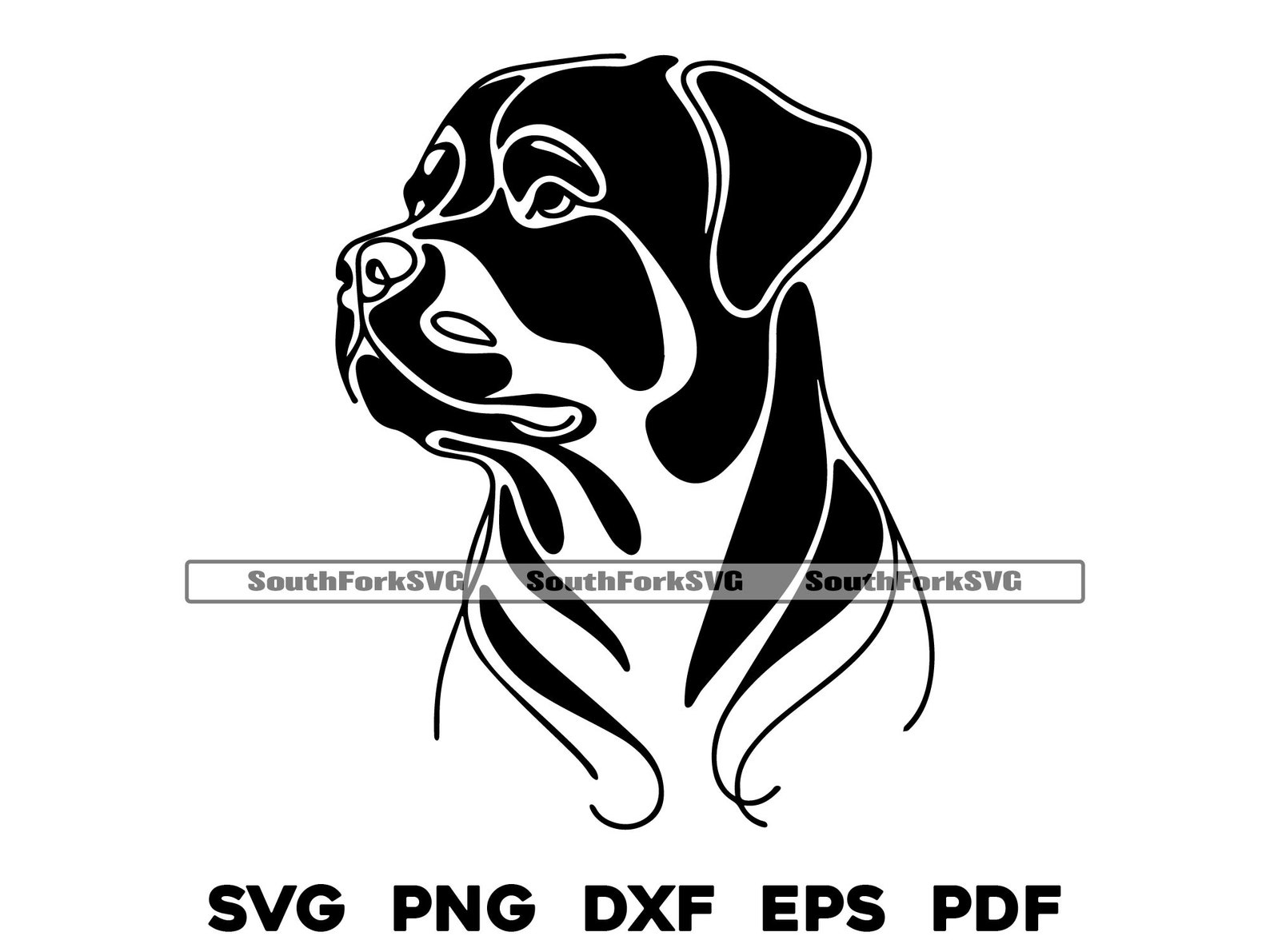 Rottweiler Line Art Design | Svg Png Dxf Eps Pdf Vector Graphic Cut ...
