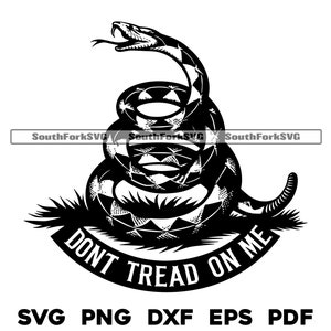 Vlag van Gadsden van de ratelslang 'Betreed niet op mij' | svg png dxf eps pdf | vector grafisch ontwerp gesneden print dye sub laser bestanden commercieel gebruik