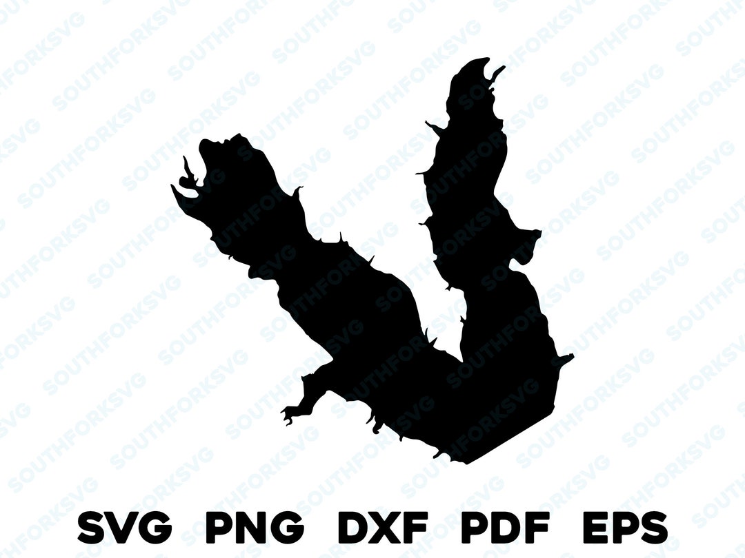Council Grove Lake Kansas Map Shape Silhouette Svg Png Dxf Pdf Etsy