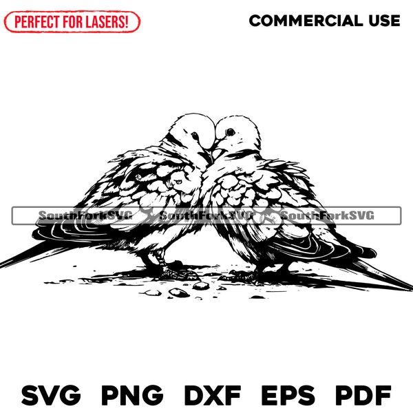 Laser Engrave Files Doves svg png dxf eps pdf | vector graphic cut print dye sub laser cnc files commercial use