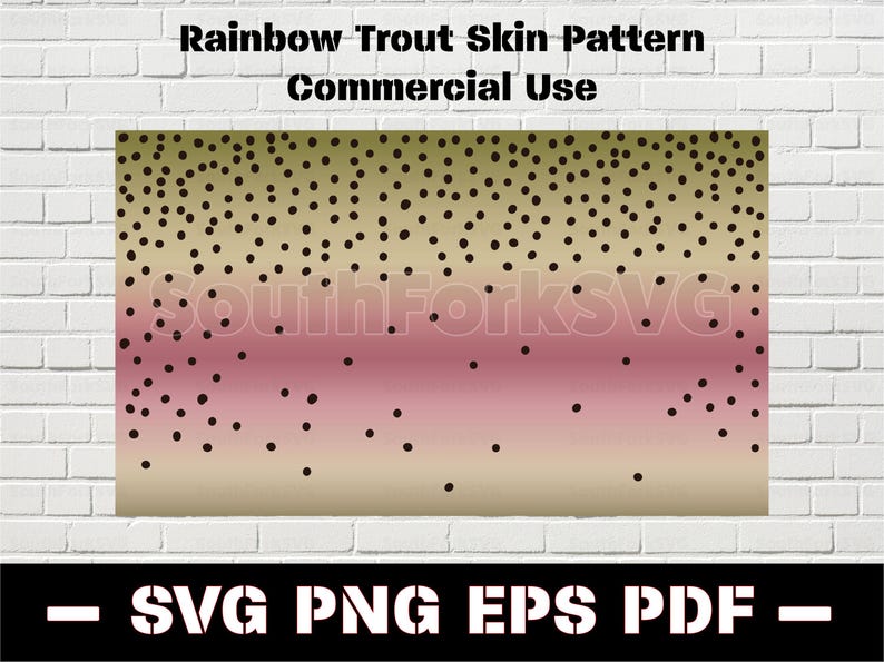 Rainbow Trout Skin Pattern Svg Png Eps Pdf | Cutthroat Trout Steelhead ...