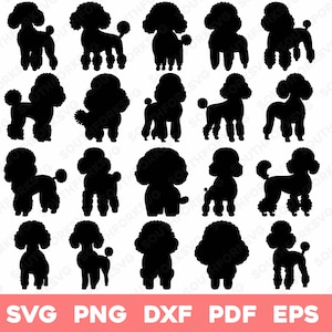 Pudel Pies Prosta Sylwetka Pakiet 1 | svg png dxf eps pdf | grafika wektorowa projekt cięcie drukowanie grawerowanie laserowe pliki do użytku komercyjnego