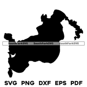 Ten Mile Lake Minnesota Karte Form Umriss Silhouette svg png dxf pdf eps Vektorgrafik