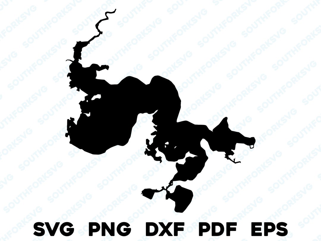 Tomahawk Lake Wisconsin Map Shape Silhouette