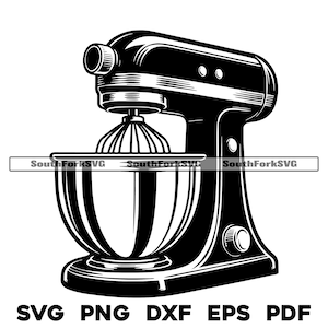 Sta-keukenmixer 1 | svg png dxf eps pdf | vectorafbeelding snijbestand laserclipart | direct digitaal downloaden voor commercieel gebruik