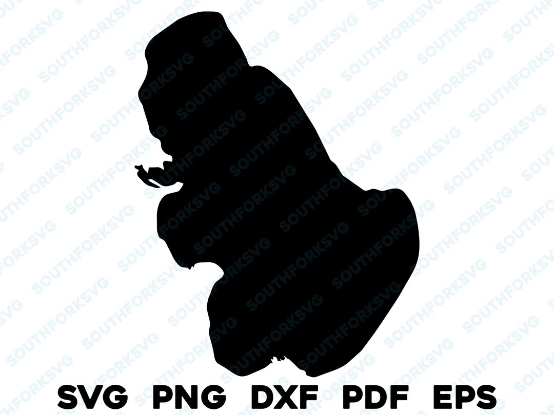 Ossipee Lake Map Shape Silhouette