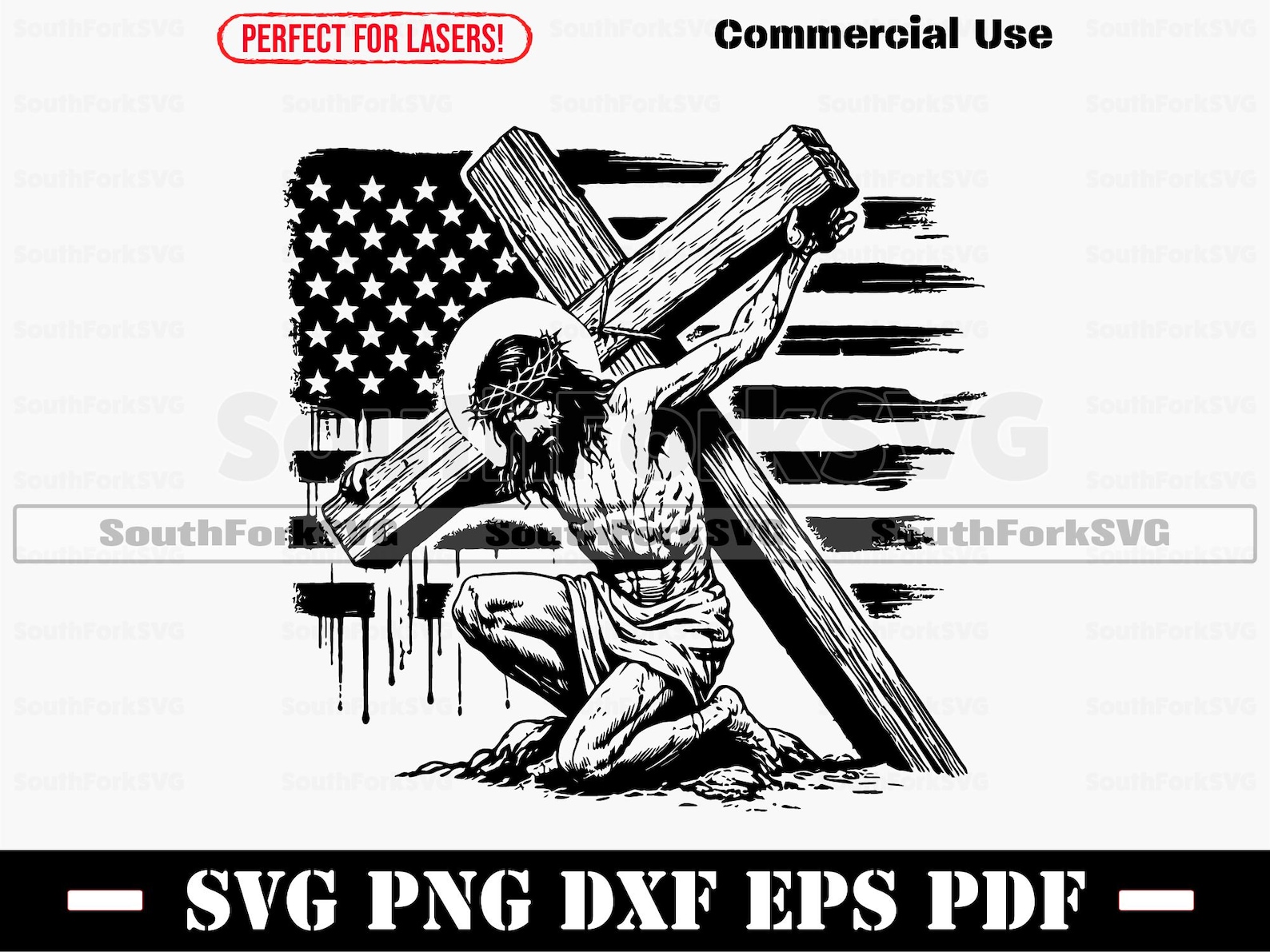 Jesus Carrying the Cross Svg Png Dxf Eps Pdf | Vector Graphic Design ...