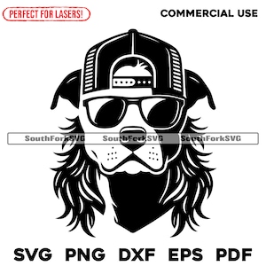 Gorra de camionero Pitbull Mullet svg png dxf eps pdf / diseño gráfico vectorial corte impresión sublimación láser cnc archivos digitales uso comercial