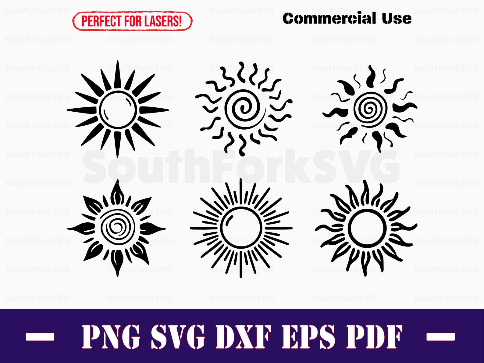 Sun Rays Dxf Simple Sun SVG Bundle Svg Png Dxf Eps Pdf | Vector Graphic Cut Print ...