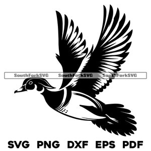 Buy Flying Wood Duck Svg Png Dxf Eps Pdf | Vector Graphic Design Cut ...