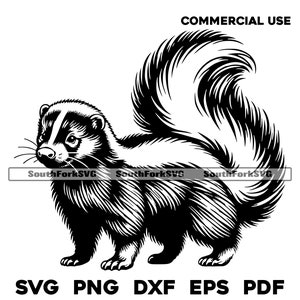 Cute Skunk Design svg png dxf eps pdf | vector graphic design cut print dye sub laser engrave digital file | Instant Download commercial use